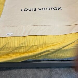 Louis Vuitton Beige and Yellow Throw Blanket